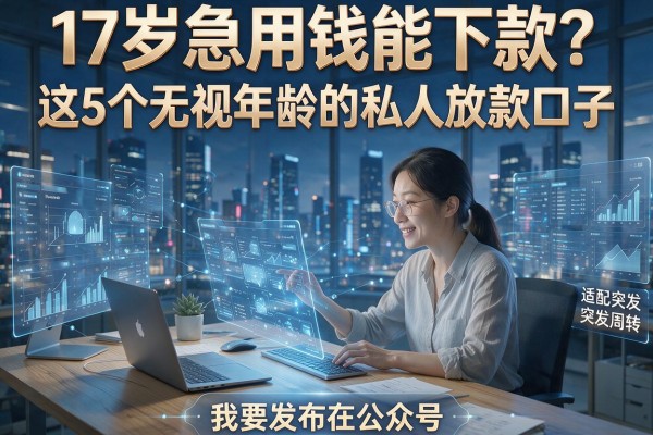 17岁急用钱能下款?这5个无视年龄的私人放款口子,适配突发周转!