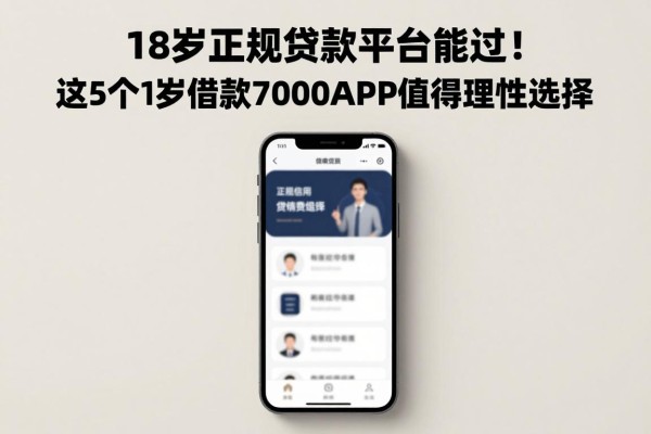 18岁正规贷款平台能过！这5个18岁借款7000的APP值得理性选择