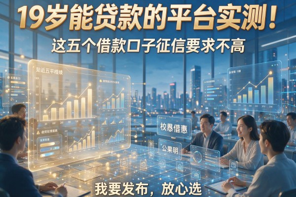19岁能贷款的平台实测！这五个借款口子征信要求不高，放心选