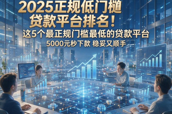 2025正规低门槛贷款平台排名!这5个最正规门槛最低的贷款平台,5000元秒下款稳妥又顺手