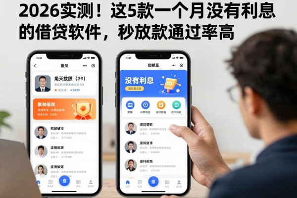 2026实测!这5款一个月没有利息的借款软件,秒放款通过率高