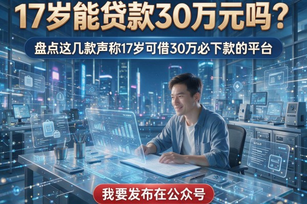 17岁能贷款30万元吗?盘点这几款声称17岁可借30万必下款的平台