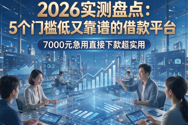 2026实测盘点:5个门槛低又靠谱的借款平台,7000元急用直接下款超实用