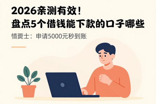 2026亲测有效！盘点5个借钱能下款的口子有哪些，申请5000元秒到账