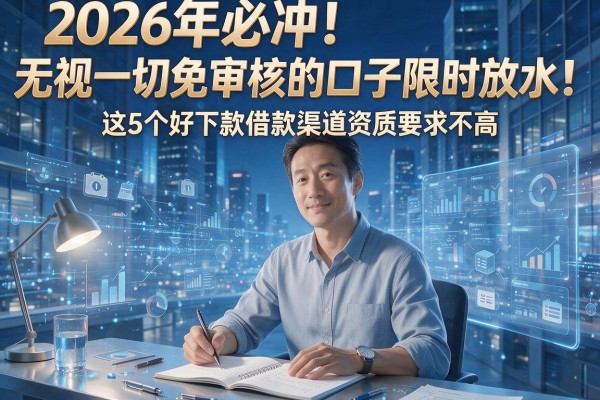 2026年必冲!无视一切免审核的口子限时放水,这5个好下款借款渠道资质要求不高