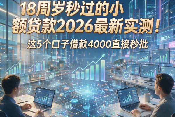 18周岁秒过的小额贷款2026最新实测!这5个口子借款4000直接秒批