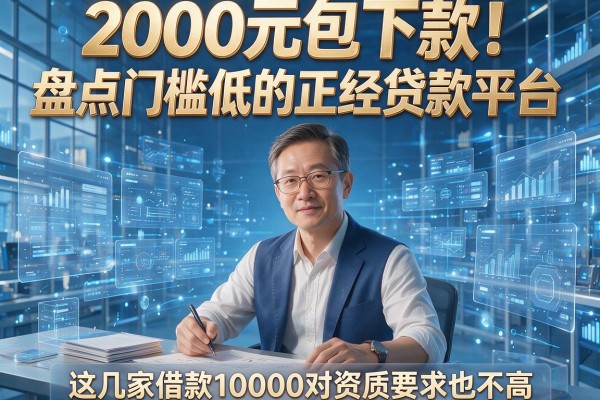 2000元包下款！盘点门槛低的正经贷款平台，这几家借款10000对资质要求也不高