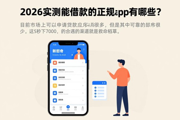 2026实测能借款的正规app有哪些?这5个秒下7000的贷款平台速看
