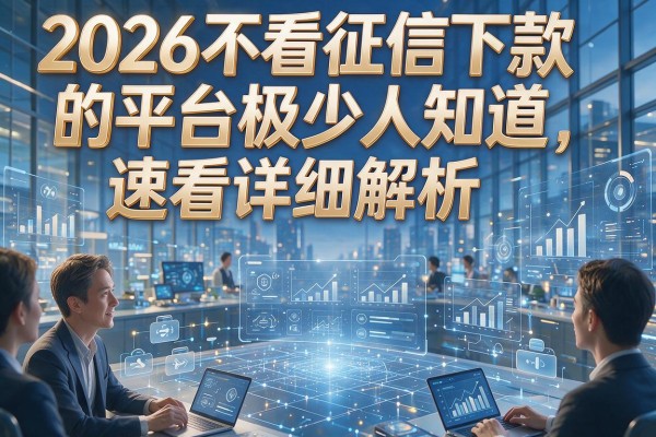 2026不看征信下款的平台极少人知道，速看详细解析！