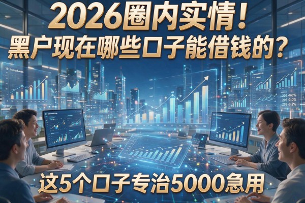 2026圈内实情!黑户现在哪些口子能借钱的?这5个口子专治5000急用