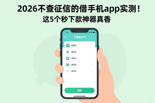 2026不查征信的借钱手机app实测!这5个秒下款神器真香