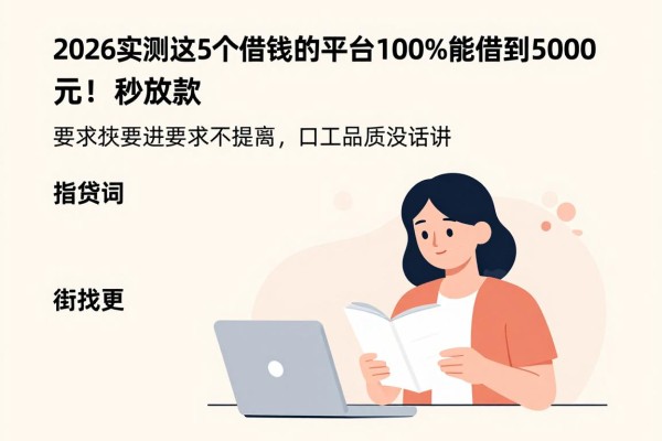 2026实测这5个借钱的平台100%能借到5000元!秒放款要求不高,口子品质没话说