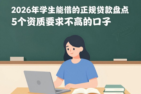 2026年学生能借的正规贷款盘点:5个资质要求不高的口子,轻松借到7000元