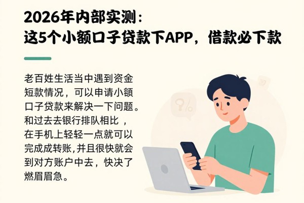 2026年内部实测:这5个小额口子贷款秒下APP,借款必下款!
