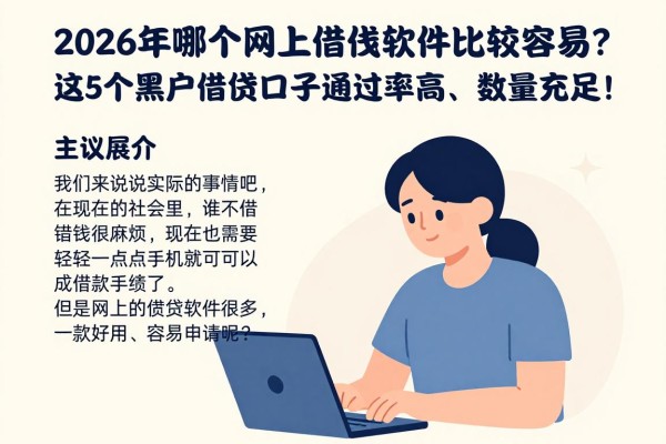 2026年哪个网上借钱软件比较容易?这5个黑户借钱口子通过率高、数量充足!