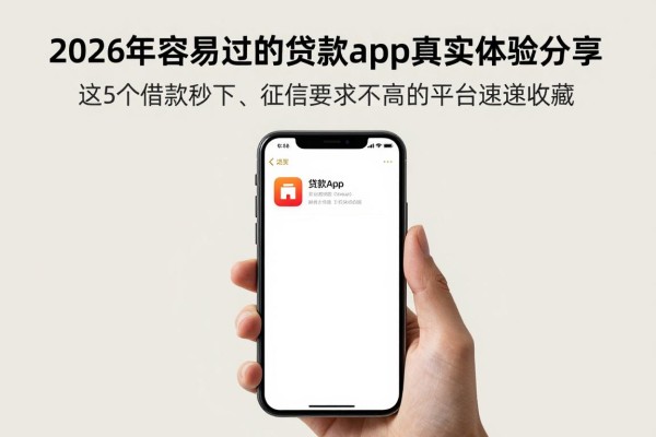 2026年容易过的贷款app真实体验分享！这5个借款秒下、征信要求不高的平台速速收藏