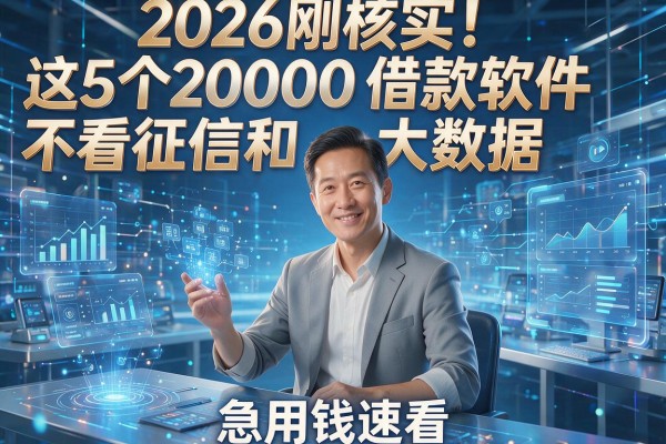 2026刚核实！这5个20000借款软件不看征信和大数据，急用钱速看