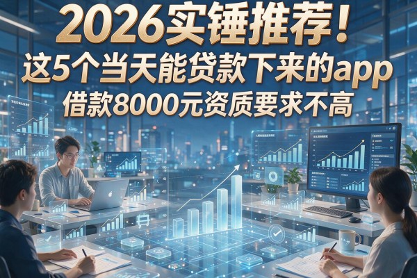 2026实锤推荐！这5个当天能贷款下来的app，借款8000元资质要求不高