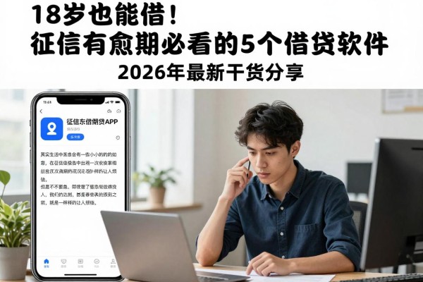 18岁也能借!征信有逾期必看的5个借钱软件,2026年最新干货分享