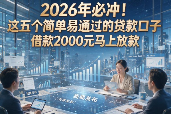 2026年必冲！这五个简单易通过的贷款口子，借款2000元马上放款