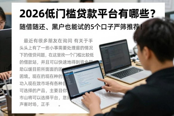 2026低门槛贷款平台有哪些?随借随还、黑户也能试的5个口子严筛推荐!