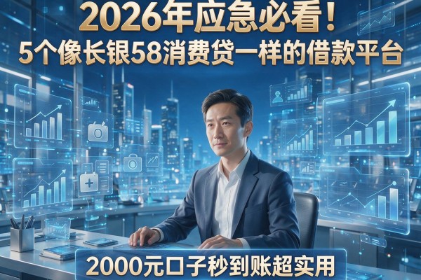 2026年应急必看！5个像长银58消费贷一样的借款平台，2000元口子秒到账超实用
