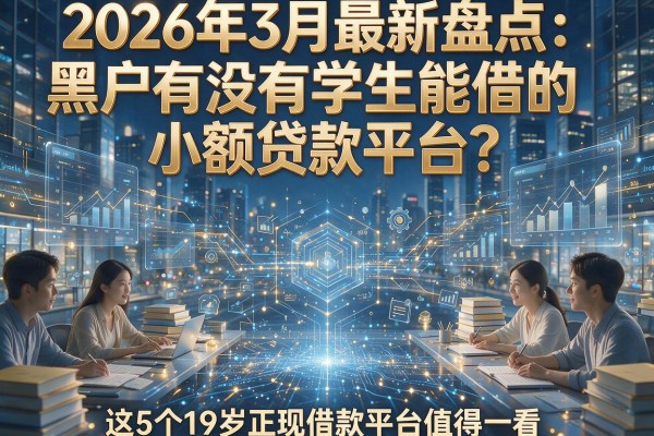 2026年3月最新盘点:黑户有没有学生能借的小额贷款平台?这5个19岁正规借款平台值得一看