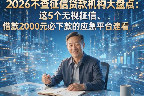 2026不查征信贷款机构大盘点:这5个无视征信、借款2000元必下款的应急平台速看