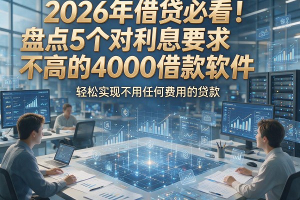 2026年借贷必看!盘点5个对利息要求不高的4000借款软件,轻松实现不用任何费用的贷款