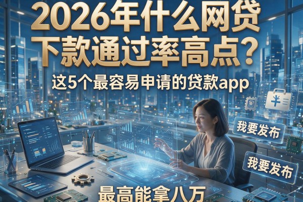 2026年什么网贷下款通过率高点?这5个最容易申请的贷款app,最高能拿八万!