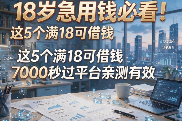 18岁急用钱必看!这5个满18可借钱7000秒过平台亲测有效
