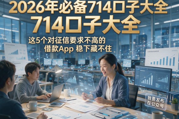 2026年必备714口子大全，这5个对征信要求不高的借款App稳下藏不住！