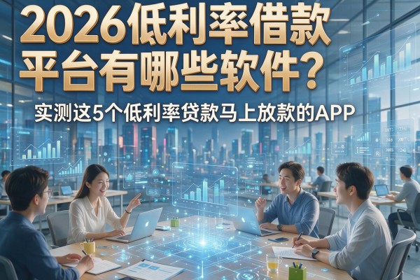 2026低利率借款平台有哪些软件?实测这5个低利率贷款马上放款的APP!