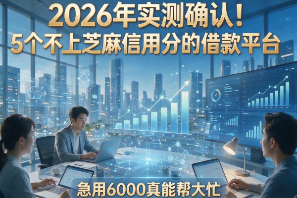 2026年实测确认!5个不上芝麻信用分的借款平台,急用6000真能帮大忙