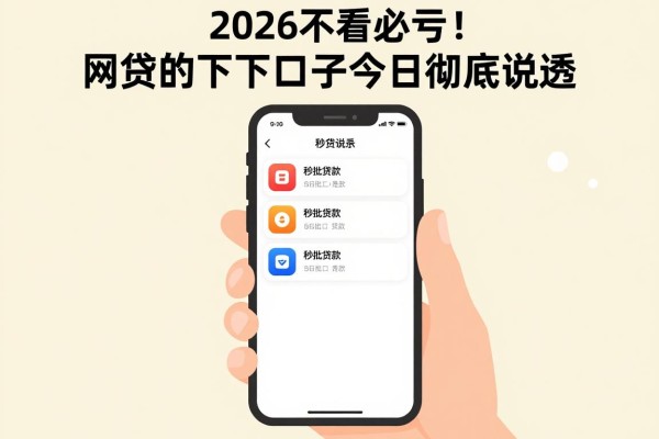 2026不看必亏！网贷的下款口子app今日彻底说透，附5个秒批贷款