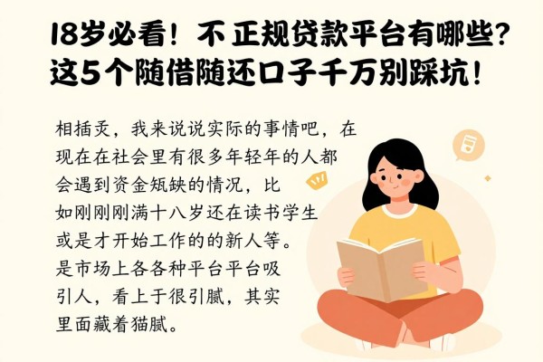 18岁必看！2026年不正规的贷款平台有哪些？这5个随借随还口子千万别踩坑！