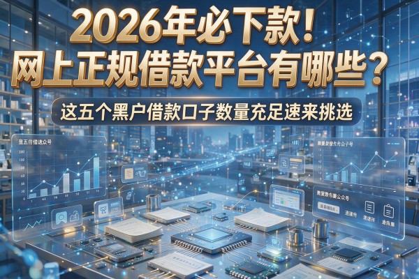 2026年必下款！网上正规借款平台有哪些？这五个黑户借款口子数量充足速来挑选！