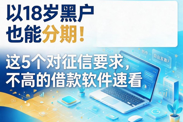 18岁黑户也能分期!这5个对征信要求不高的借款软件速看
