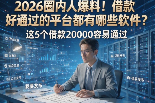2026圈内人爆料!借款好通过的平台都有哪些软件?这5个借款20000容易通过