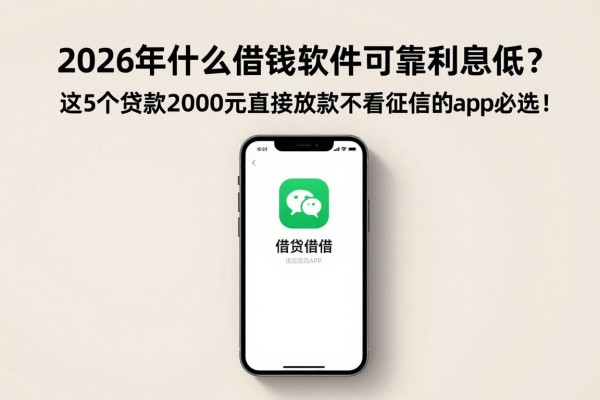 2026年什么借钱软件可靠利息低?这5个贷款2000元直接放款不看征信的app必选!