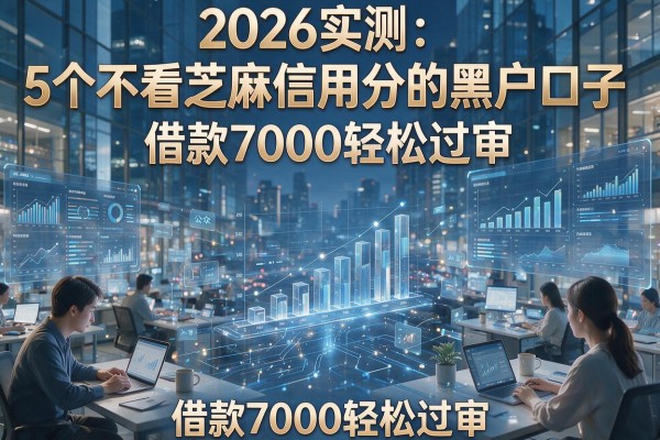 2026实测：5个不看芝麻信用分的黑户口子，借款7000轻松过审！