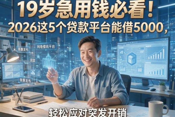 19岁急用钱必看!2026这5个贷款平台能借5000,轻松应对突发开销