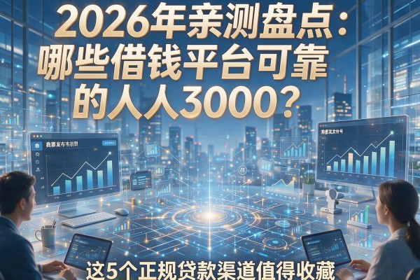 2026年亲测盘点：哪些借钱平台可靠的人人3000？这5个正规贷款渠道值得收藏！