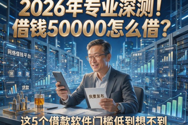 2026年专业深测！借钱50000怎么借？这5个借款软件门槛低到想不到