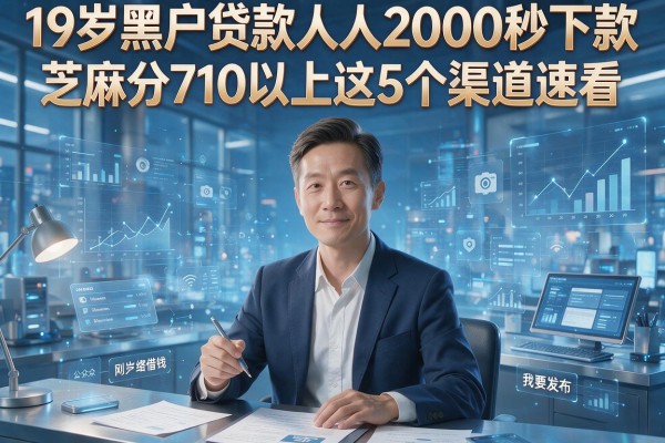 19岁黑户贷款人人2000秒下款,芝麻分710以上这5个渠道速看