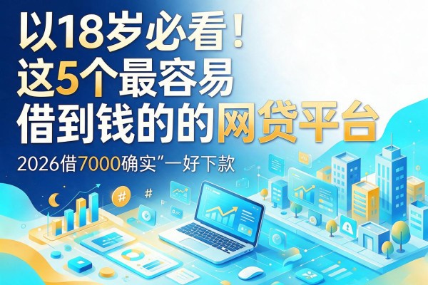 18岁必看!这5个最容易借到钱的网贷平台,2026借7000确实好下款