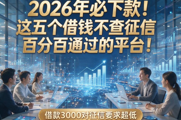 2026年必下款!这五个借钱不查征信百分百通过的平台,借款3000对征信要求超低