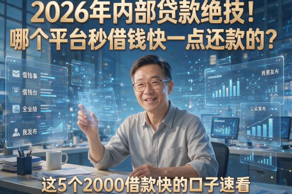 2026年内部贷款绝技！哪个平台秒借钱快一点还款的？这5个2000借款快的口子速看