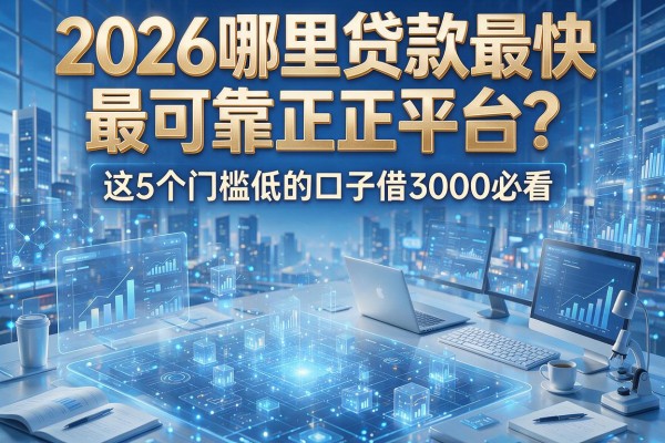 2026哪里贷款最快最可靠正规平台？这5个门槛低的口子借3000必看