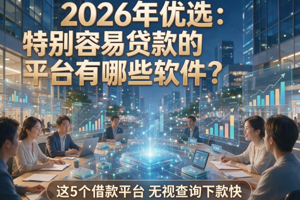 2026年优选:特别容易贷款的平台有哪些软件?这5个借款平台无视查询下款快